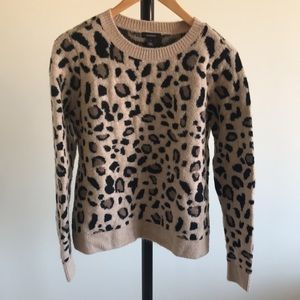 Oversized leopard print sweater